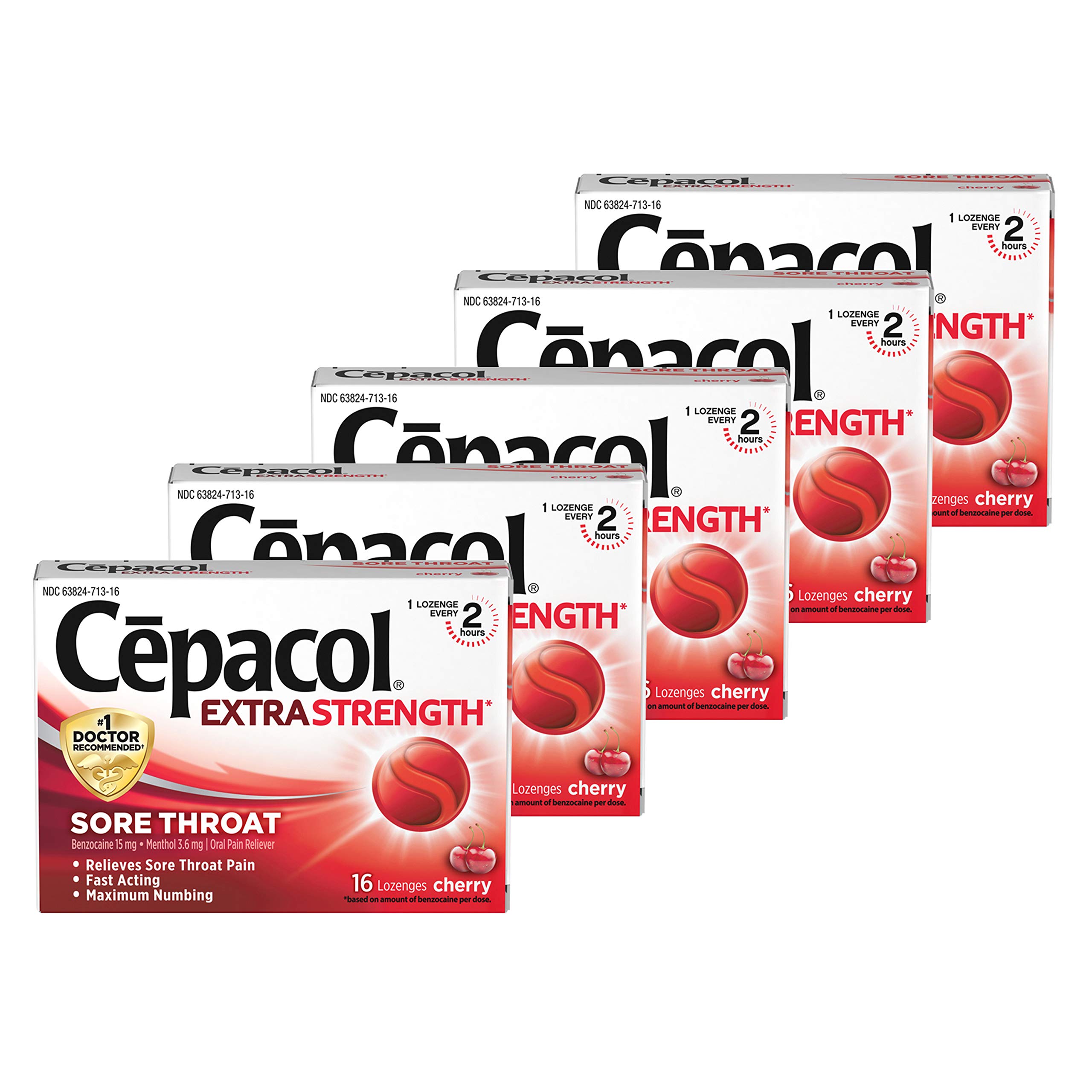 Buy Cepacol Extra Strength Throat Lozenges Cherry 16 Count Pack Of 5