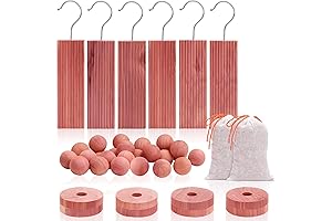 Homode Cedar Blocks & Balls with Cedar Granules for Clothes Storage