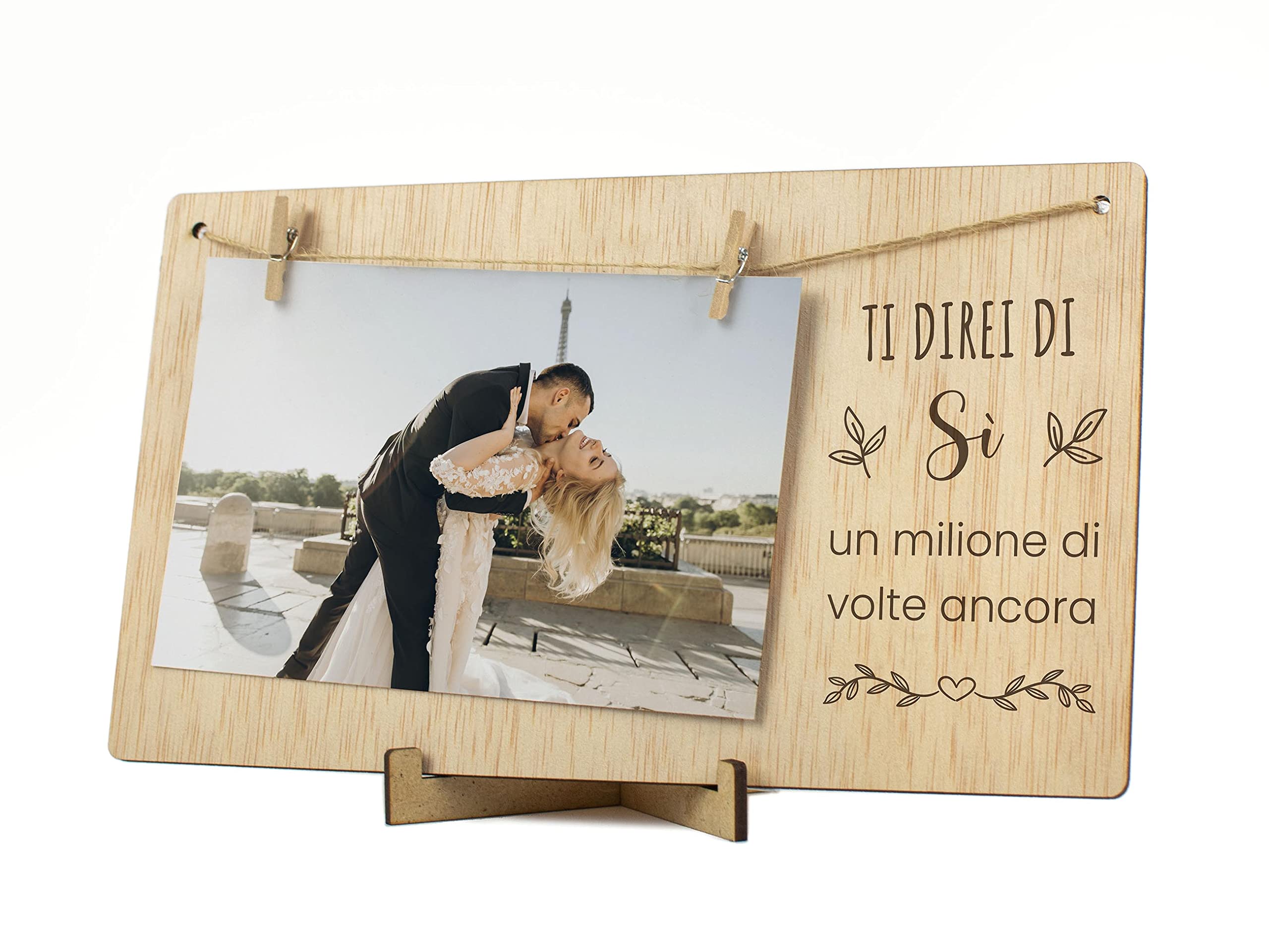 CONTRAXT Marco de Fotos Mama Dia de la Madre. Colgar fotos con pinzas madera natural ideas regalos detalles para mama postal madre primeriza wonderful original (Madre ES) — view 90