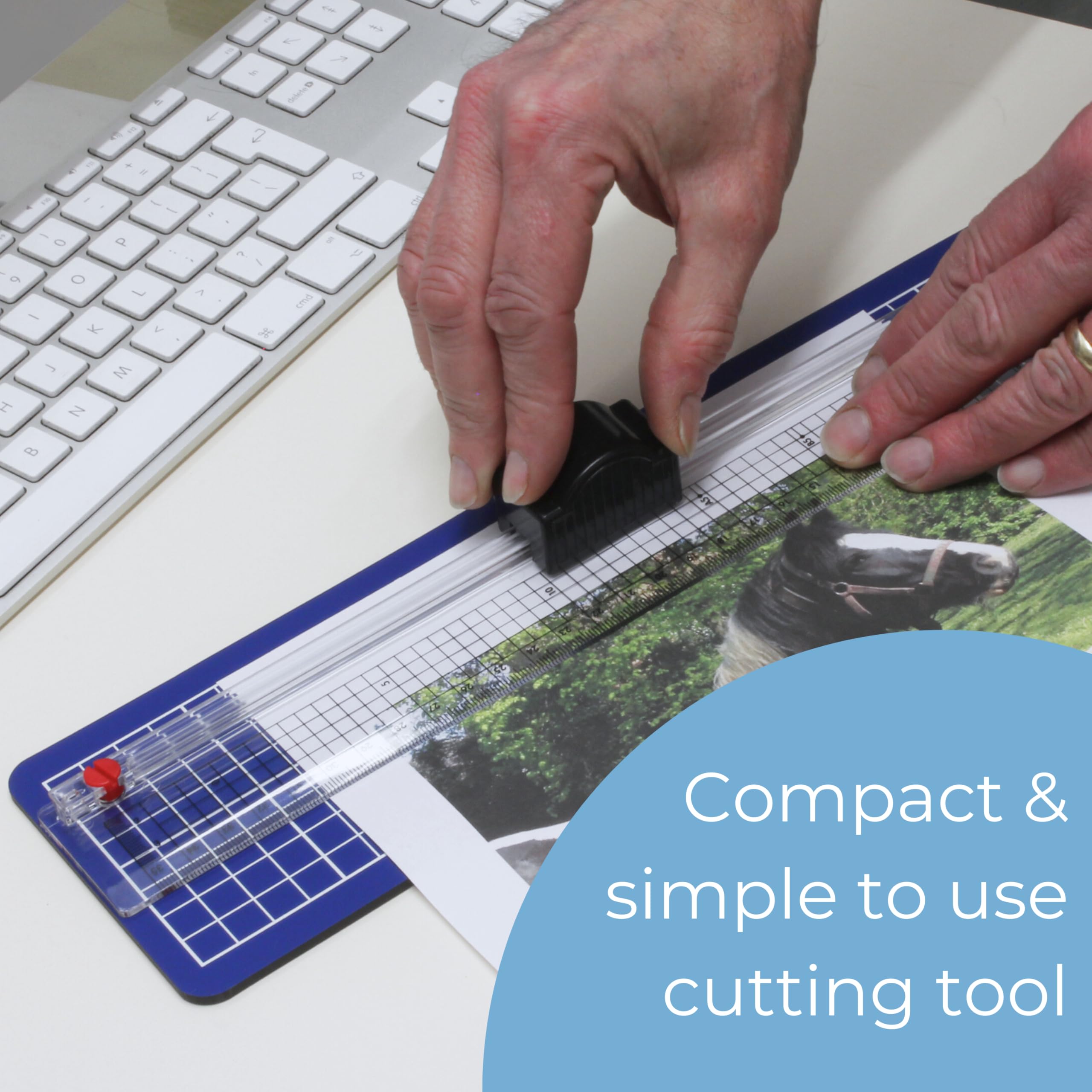 Righello Taglierina Bringmann 35cm Con 3 Rotelle E Tappetino - Per Tagli Dritti, Ondulati E Perforazioni - Foto 10