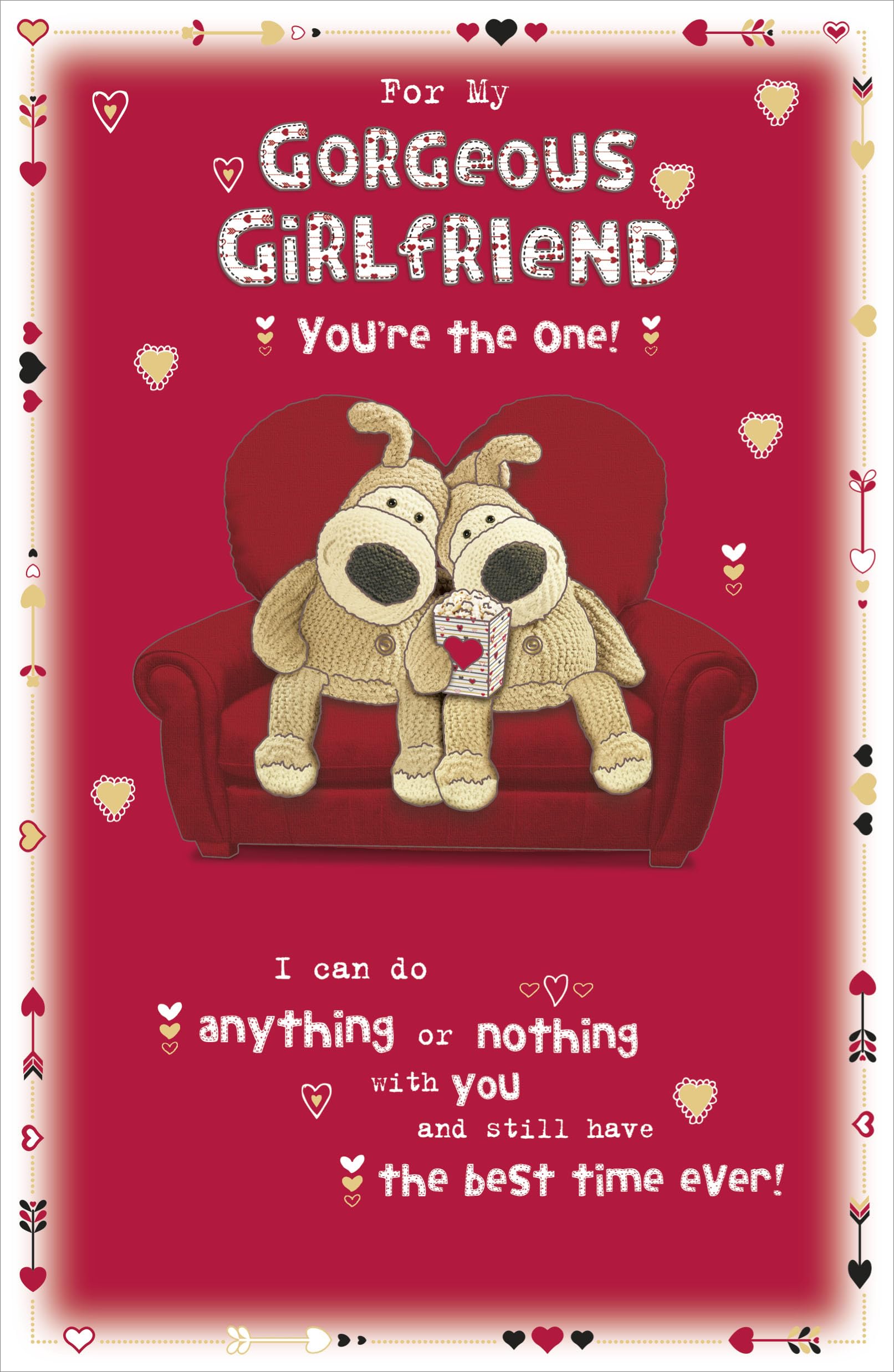 Shop Inc Multicoloured Gorgeous Girlfriend - Adorable Boofle Sweet New Valentine's Day Greeting Card