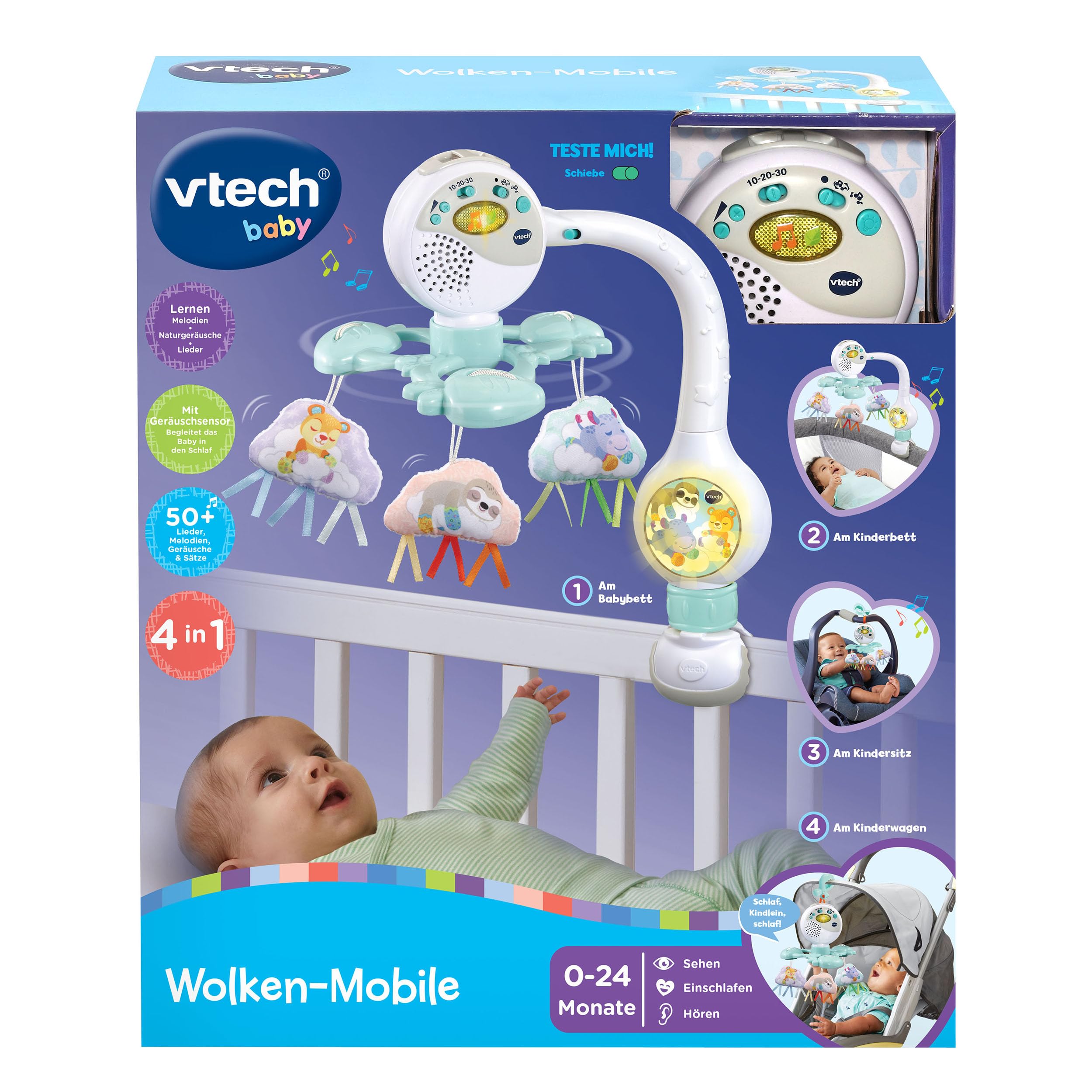 VTech Wolken-Mobile mit Nachtlicht - Babymobiles ab 0 Monaten