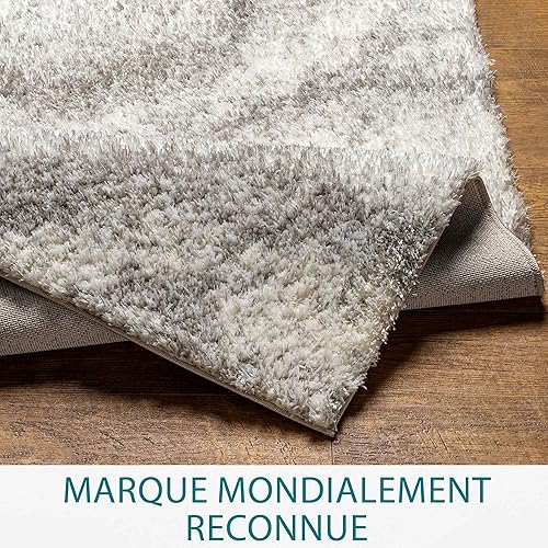 Miniatura 4 de Livabliss Cloudy Shag - Alfombra moderna de 5.3 x 7 pies, color gris claro