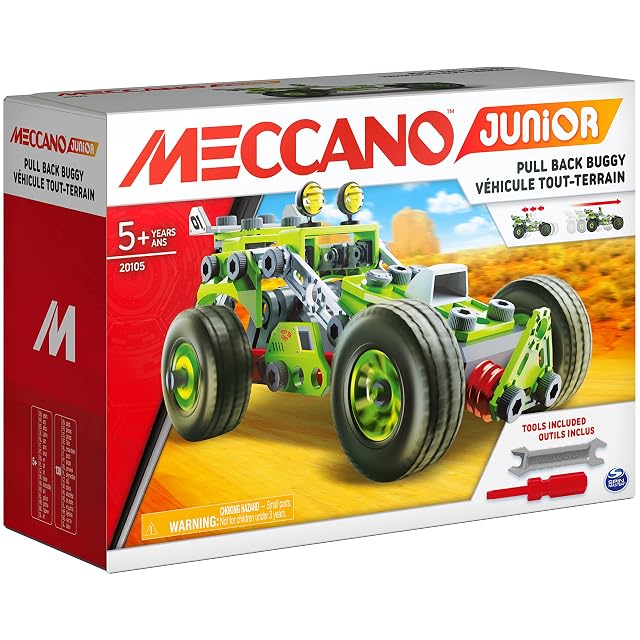 Foto 5 de 6 de MECCANO JUNIOR - COCHE BUGGY - Kit de construcción de modelo STEAM de buggy con motor de fricción deluxe 3…