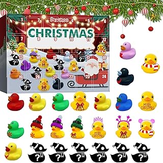 Advent Calendar Kids, Christmas Advent Calendar, Toy Advent Calendar, Rubber Duck Advent Calendar 2023, Cute Yellow Ducks Cartoon Christmas Calendar 24 Days, Bath Toys Duck Toy Christmas Gift