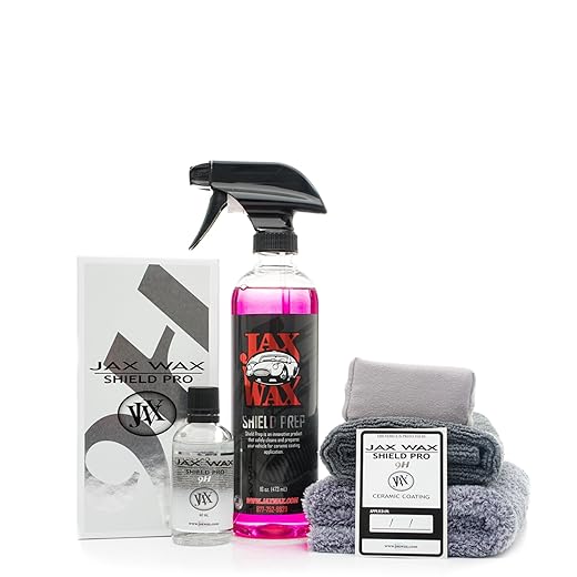 Jax Wax Shield Pro 9h - 4 Year Ceramic Coating Sealant - 8 Piece Kit