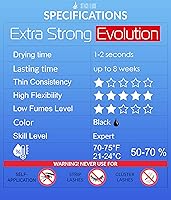 Vista 2 de Pegamento de extensión de pestañas extra fuerte Evolution de 0.3 fl oz y extra Bonder 0.5 fl oz y imprimación/limpiador 1.4 fl oz - Stacy