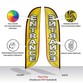 Amazon.com : LookOurWay Feather Flag Banner - 12 Feet Tall