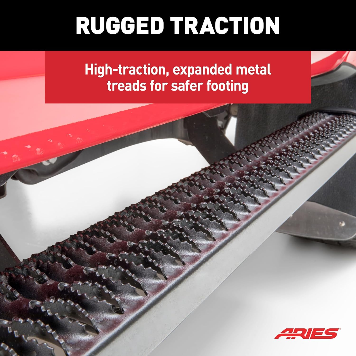 ARIES 2559046 SlimGrip 5" x 88" Black Aluminum Running Boards, Fits Select Chevrolet Silverado, GMC Sierra
