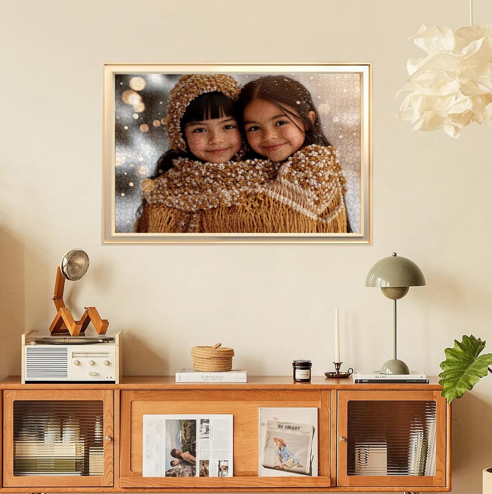 Puzzle Personalizado con Foto, Personalizada Rompecabezas Personalizado Diseña tu Logo Foto o Texto, Personalizado Navidad Halloween San Valentín Parejas Niños Familia Amigos h-2661