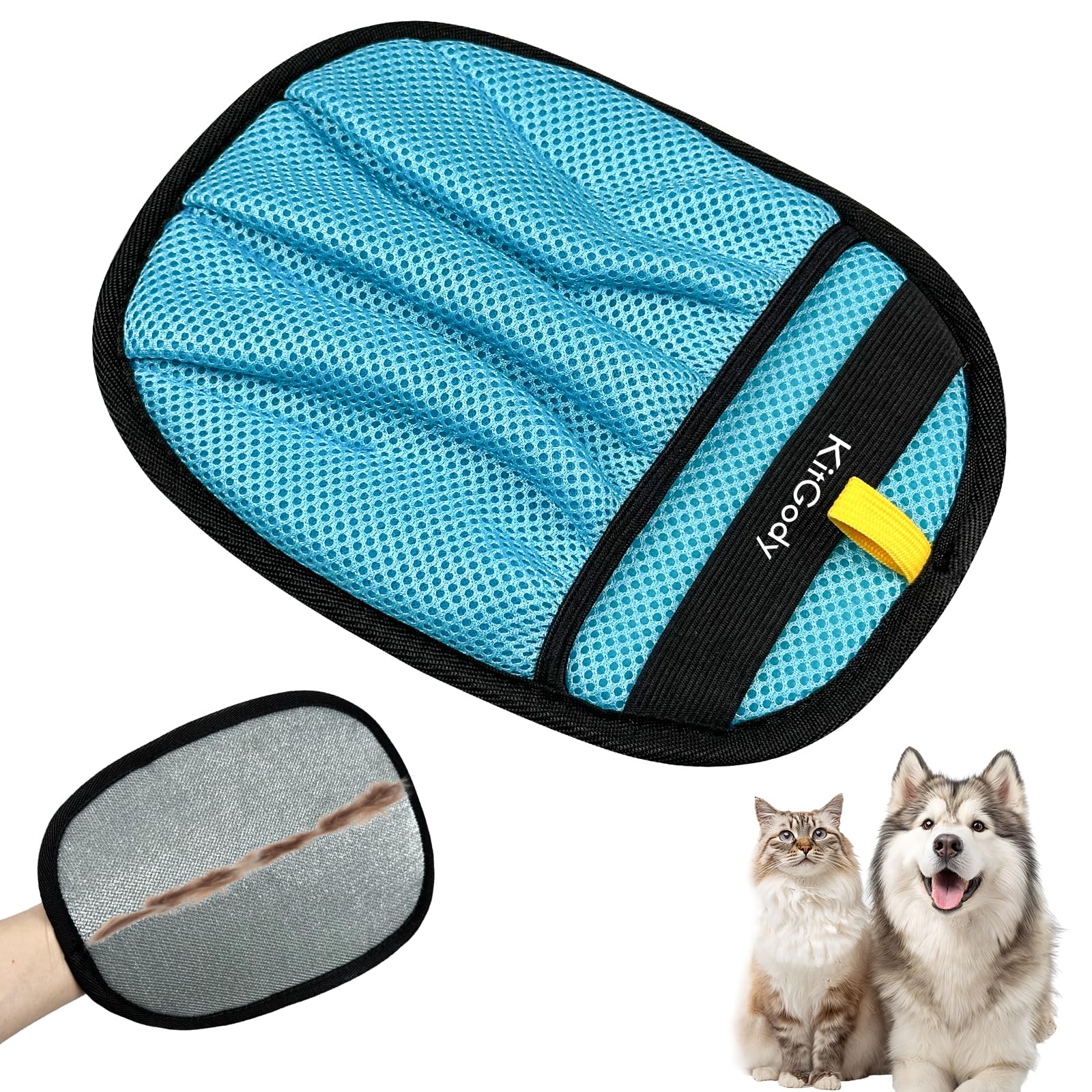 Upgraded 5-Finger-Design Tierhaarentferner Handschuh, KitGody Fell Magnet Handschuh mit Elastisches Handgelenk, Wiederverwendbar Pet Hair Remover Glove für Hunde & Katzen, Sofa, Autositz & Kleidung
