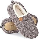 EverFoams Women’s Soft Curly Full Slippers Memory Foam Lightweight House Shoes Cozy Loafer with Polar Fleece Lining