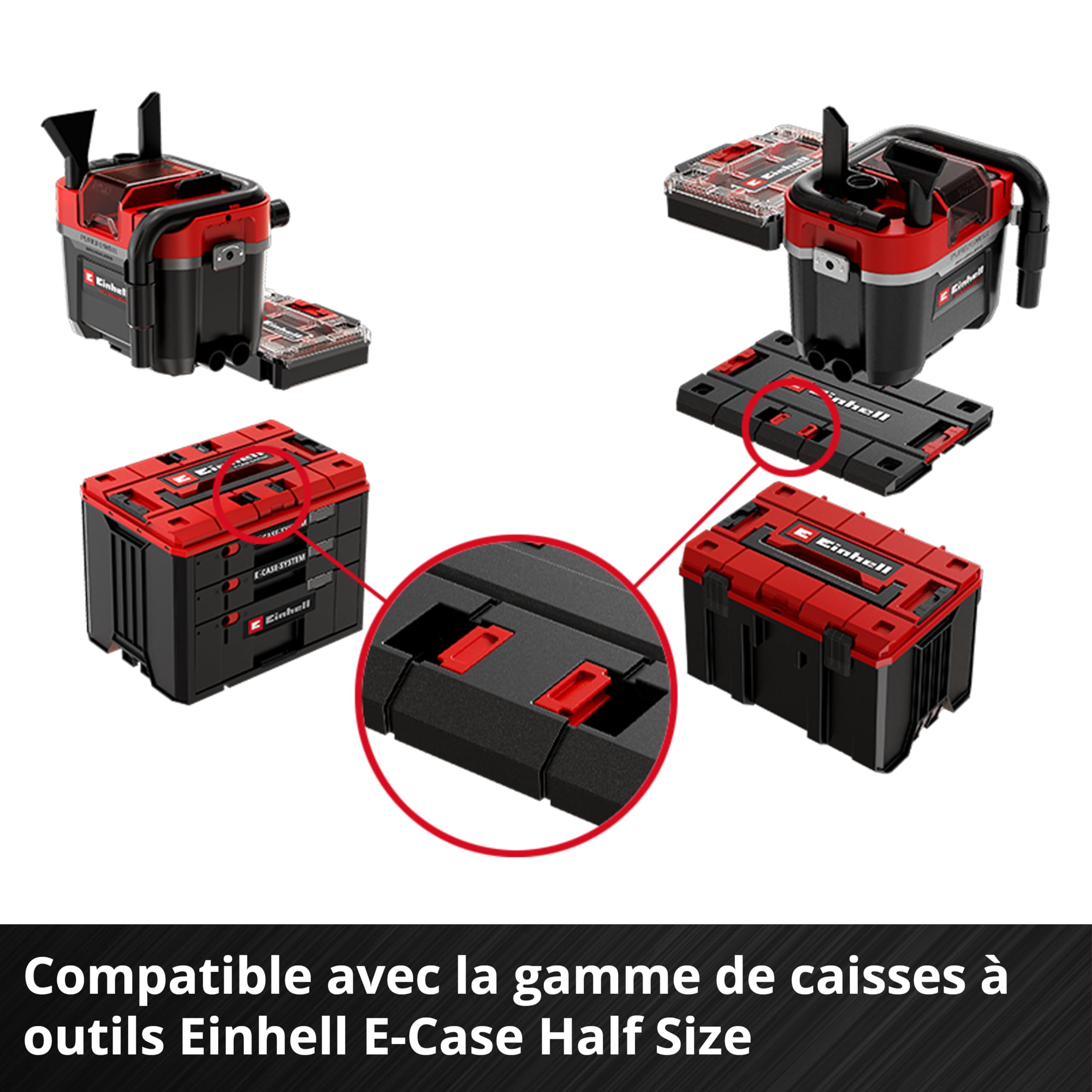 Einhell Professional Aspirateur eaux et poussières sans Fil TP-VC 18/10 Li BL L-Solo Power X-Change (18 V, Moteur brushless, cuve 10 L, 2 Modes d’Aspiration, Filtre à Plis et Buses, sans Batterie)