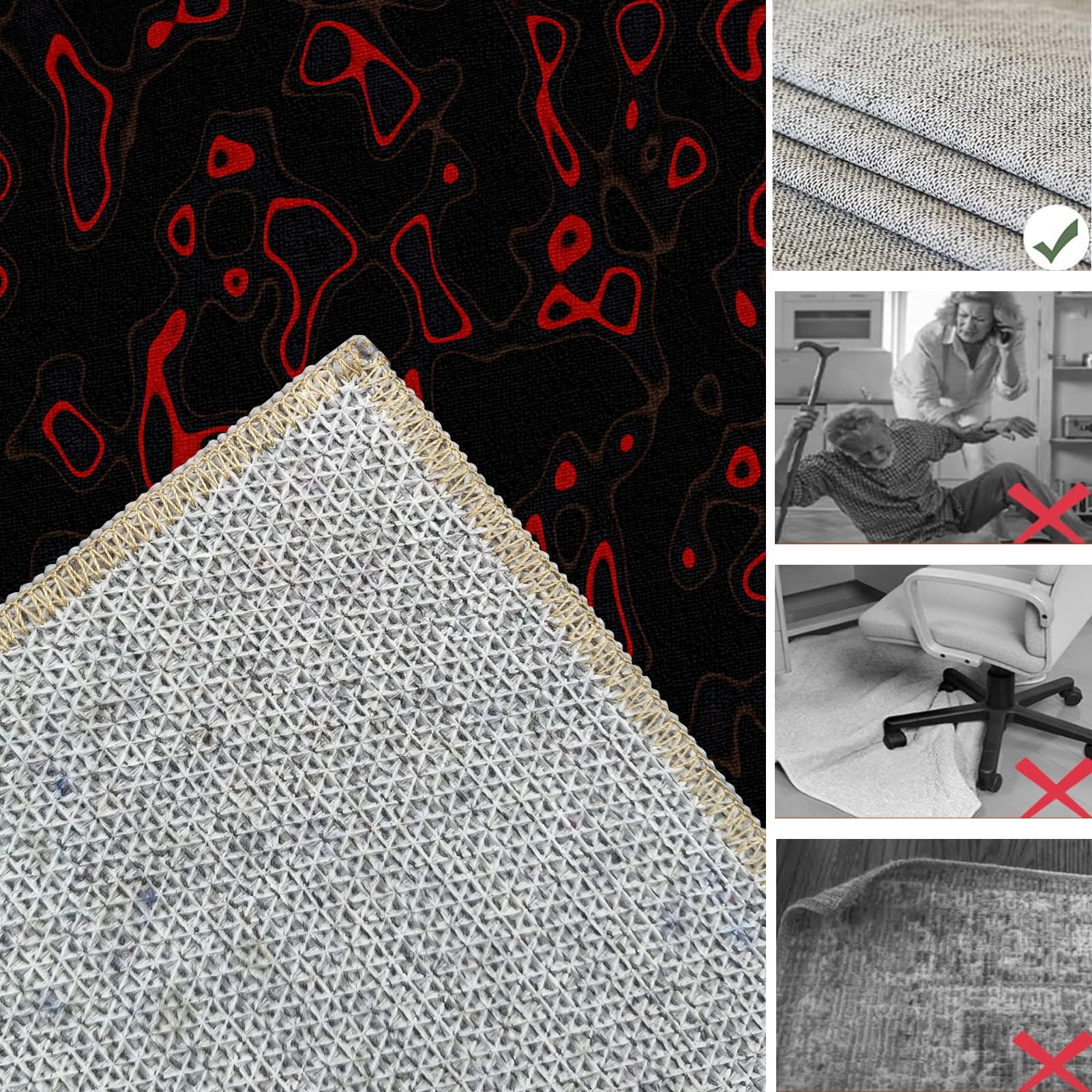 130 x 150 cm Tapis de Chaise Gaming, Tapis Protège-Sol pour Chaise, Tapis Chaise de Bureau, Tapis de Sol Bureau Tissu, Tapis de Protection pour Sols Durs, Tapis de Sol pour Bureau Plancher de Bois