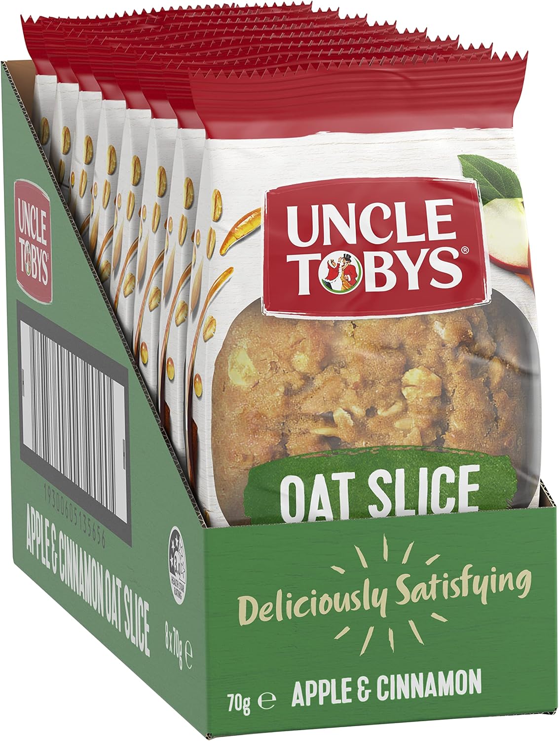 Uncle Tobys Oat Slice Apple and Cinnamon 8 x 70g