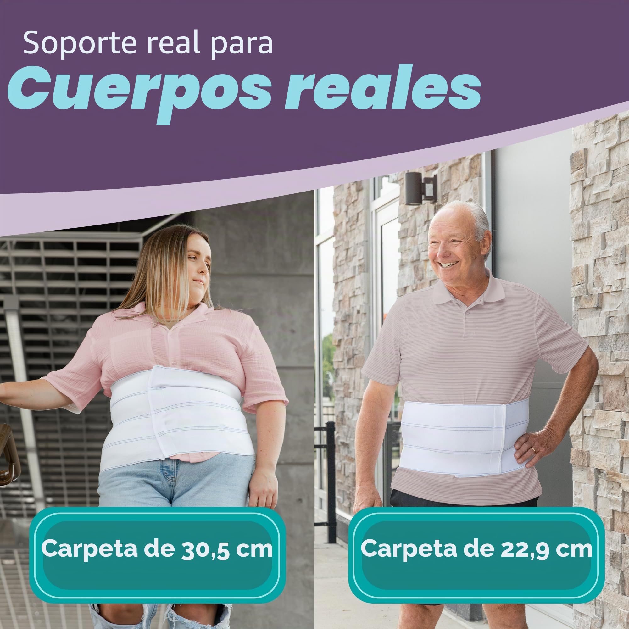 BraceAbility Aglutinante estomacal abdominal bariátrico 2XL Plus Size | Cinturón de faja para obesidad para hombres y mujeres grandes con una gran barriga, barriga y cirugía de compresión en la cintura después de la cirugía