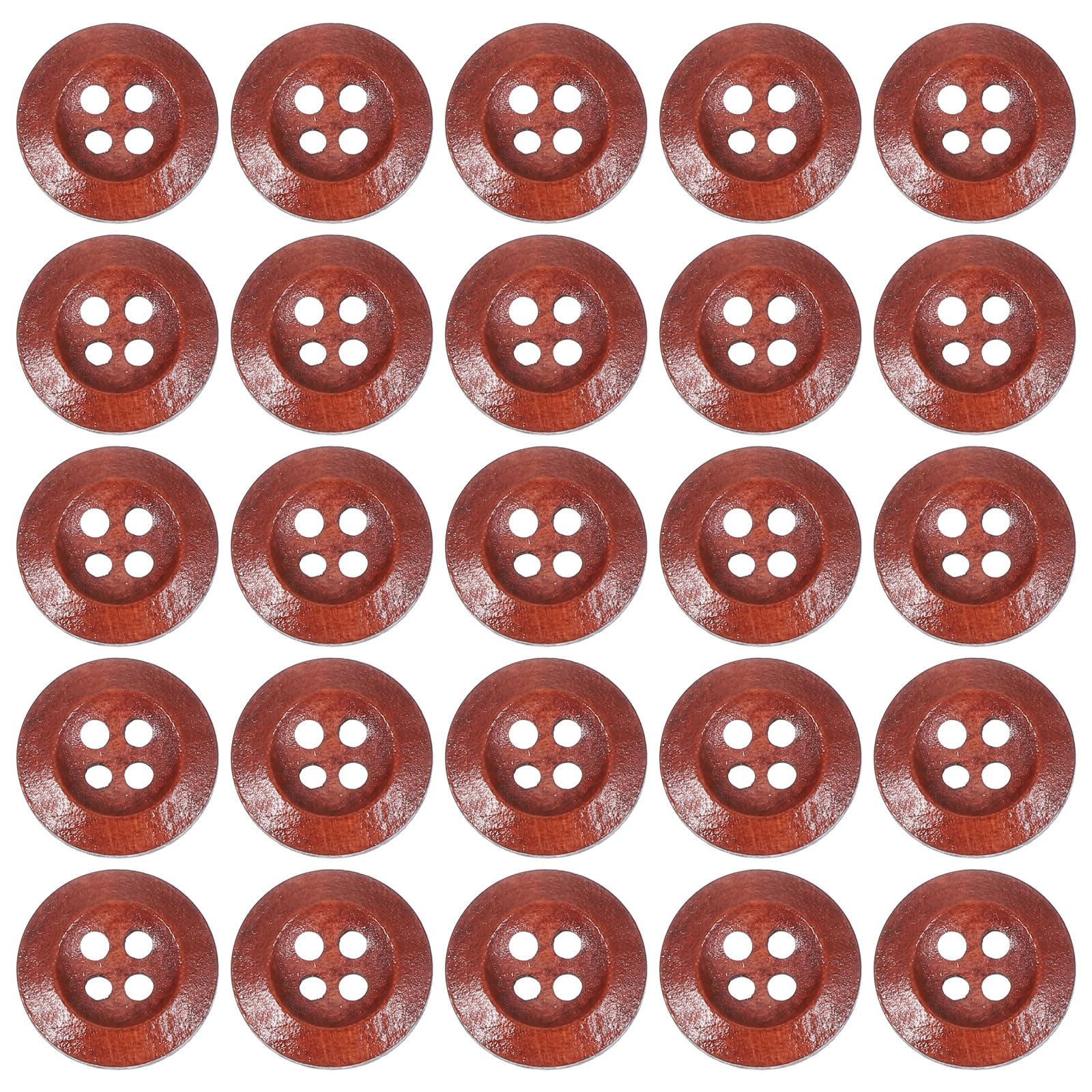 PATIKIL Wooden Buttons 3/5 Inch (15mm)