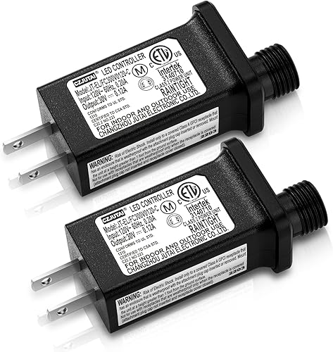 2 piezas de transformador LED de repuesto clase 2 fuente de alimentación para cadena de luces de Navidad, decoraciones inflables, controlador LED