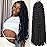 Alrence Passion Twist Hair 24 Inch 8 Packs Water Wave Crochet Hair Curly Braiding Hair For Butterfly Locs Long Bohe Crochet Braids (24 Inch (Pack of 8), 1B)