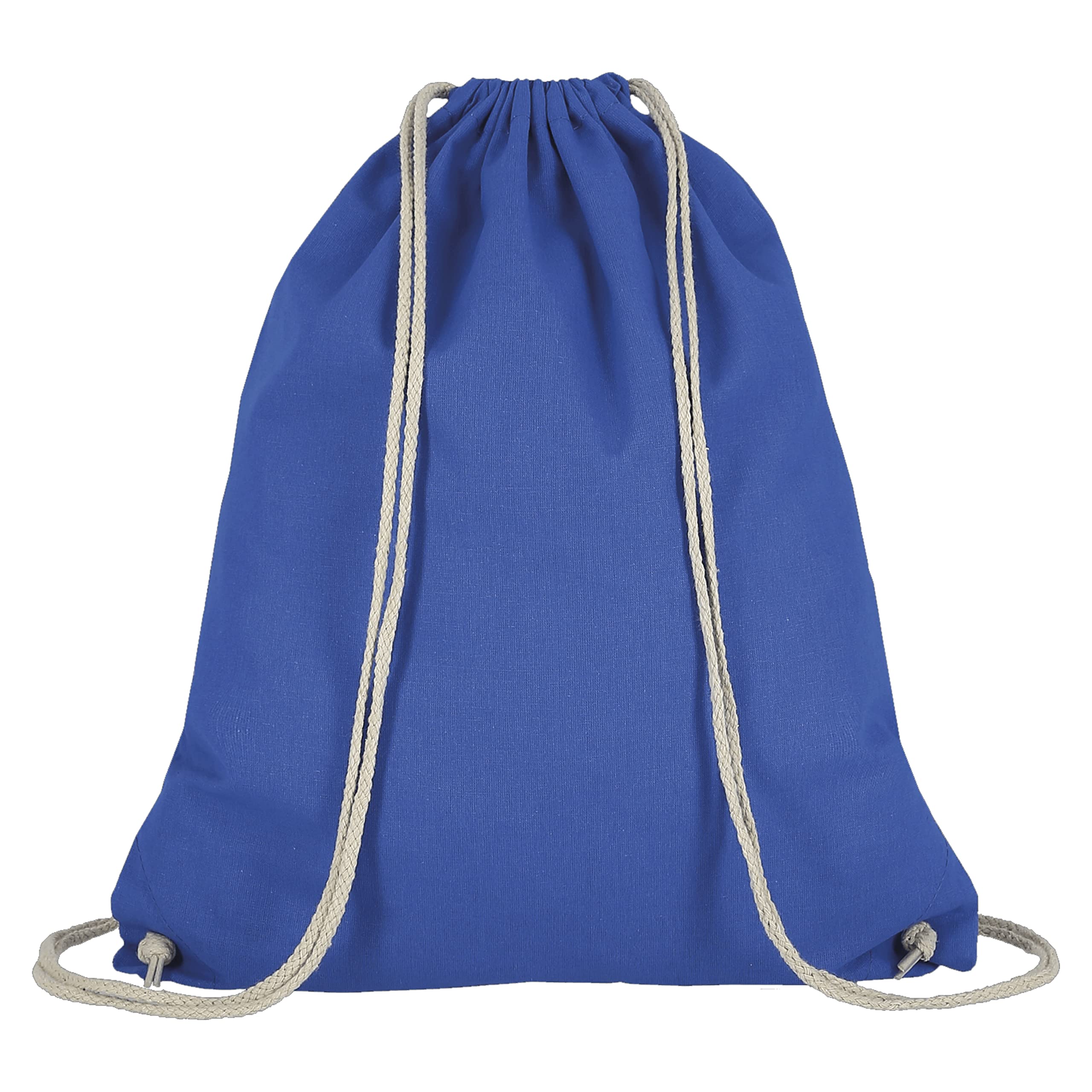 Veproli Cotton Gym Bag Sports Bag Drawstring Bag Gym Bag Jute School Backpack, royal, One Size