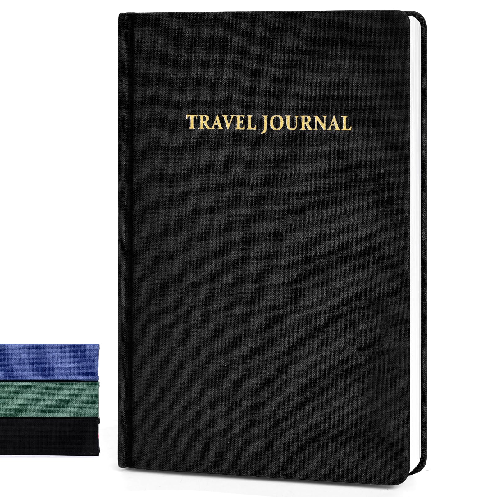 Cuaderno de viaje HEYPLACE negro de tapa dura con 112 hojas guiadas para organizar rutas