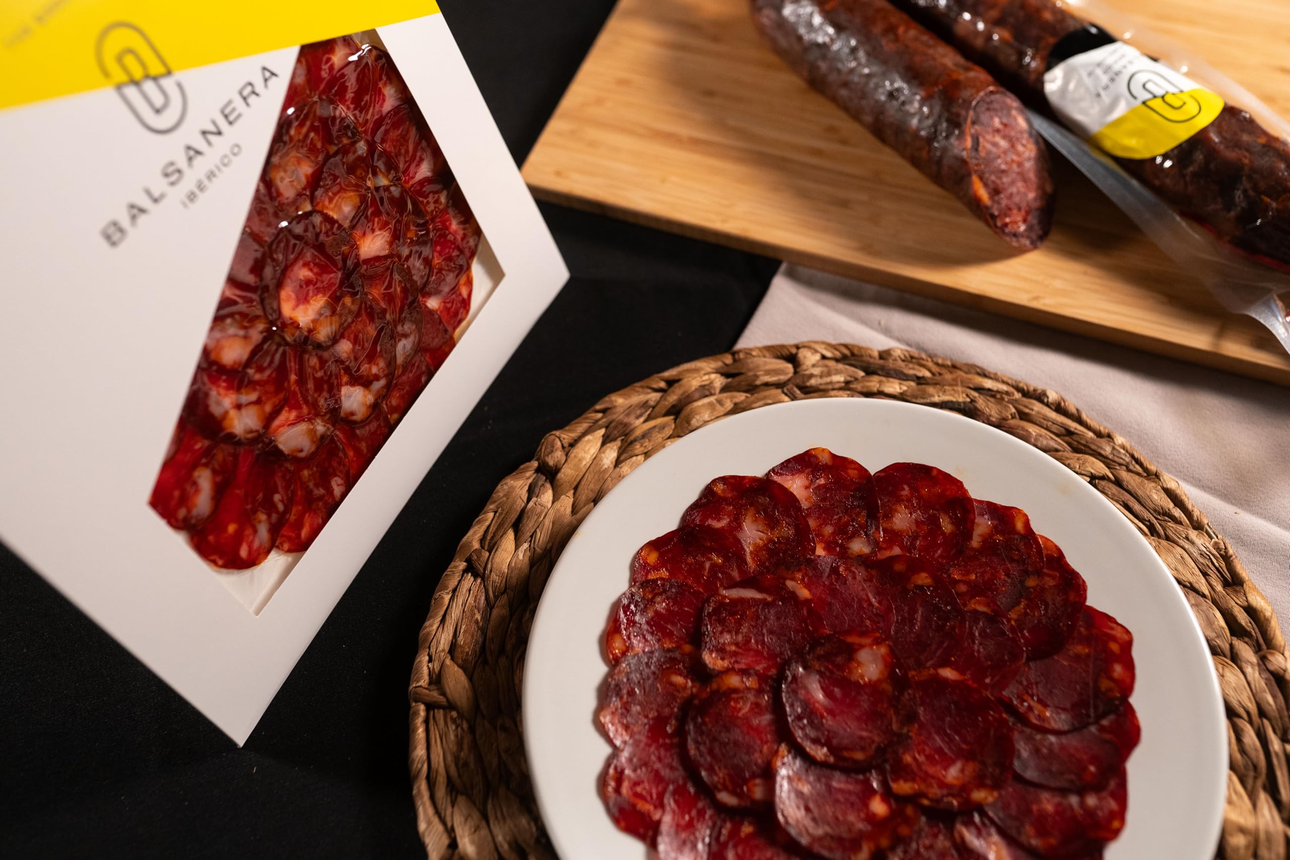 Balsanera Ibérico - Chorizo Iberico di Ghianda (1/2 Pieza) | Peso approssimativo: 500gr | Stagionatura: 4-5 meses | Sottovuoto