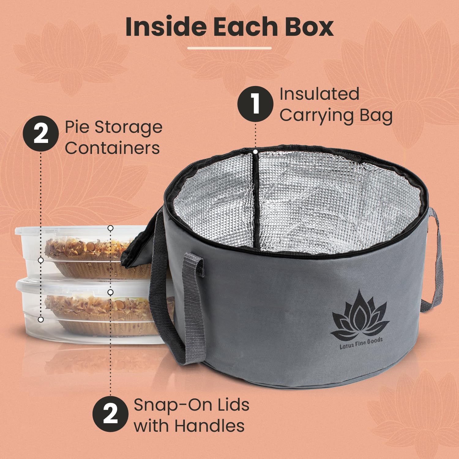 Stackable Pie Storage Containers Snapklik.com : 2 Pack Pie Carrier