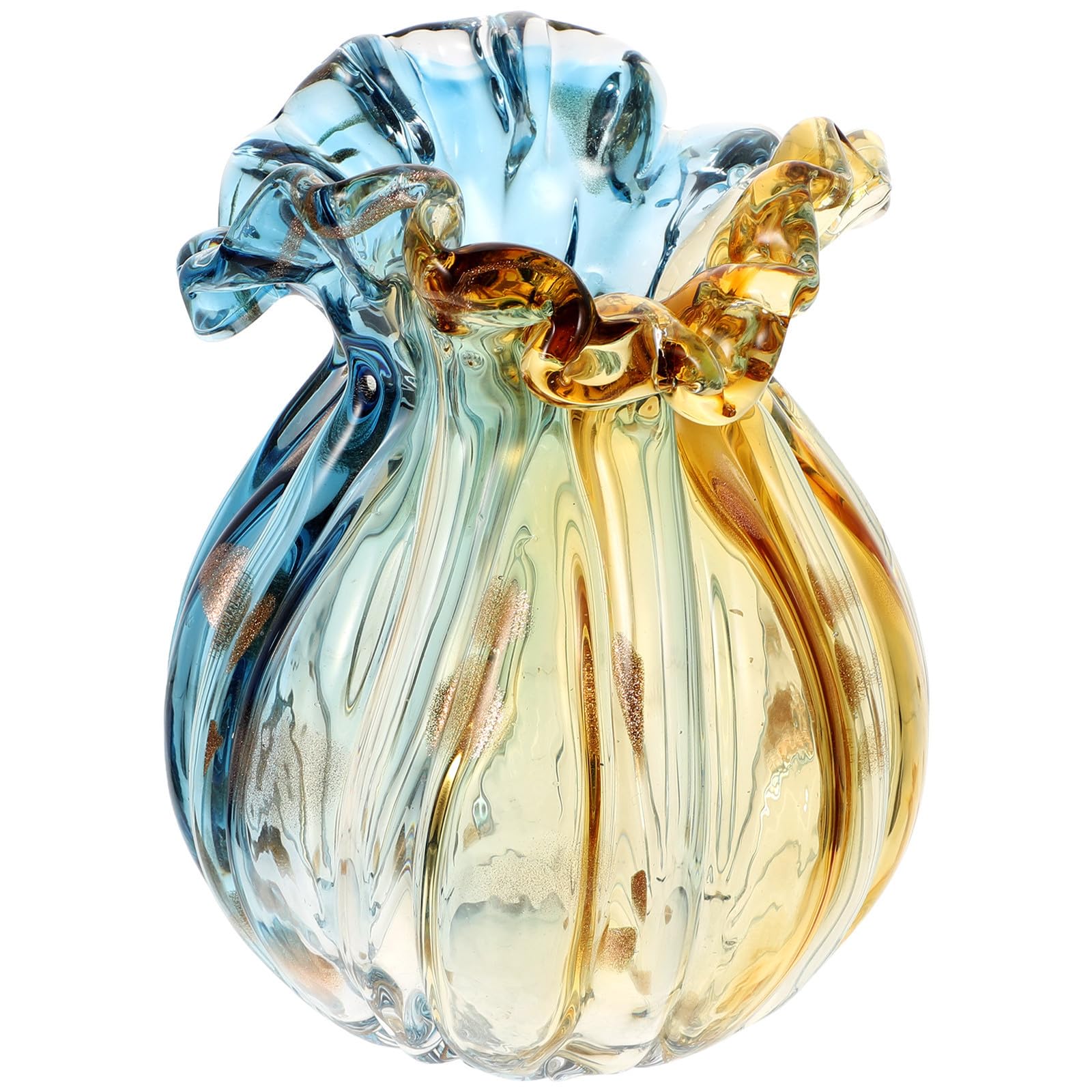Alasum Jarrón de Vidrio Moderno para Flores Secas Seda Diseño Único, Decoración Delicada Adecuado para Aniversarios y Regalos de Inauguración de Casa