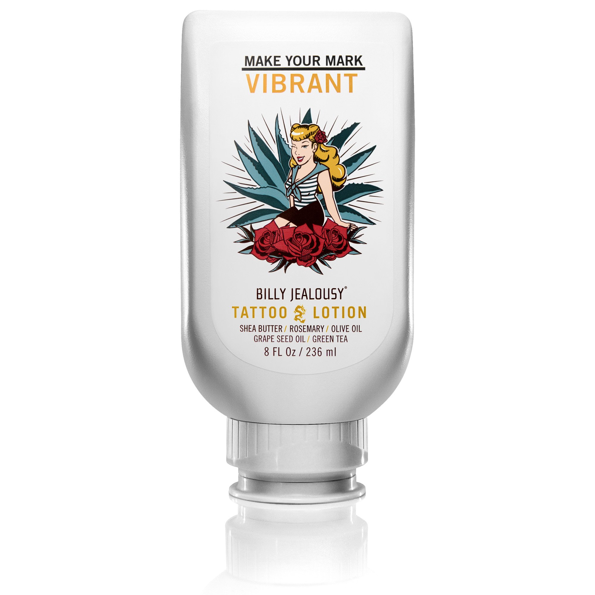 Billy Jealousy Tattoo Lotion for All Skin Types Formulated with Shea Butter, Essential Oils & Green Tea Leaf Extract, Tattoo Aftercare that Nourishes, Brightens & Soothes