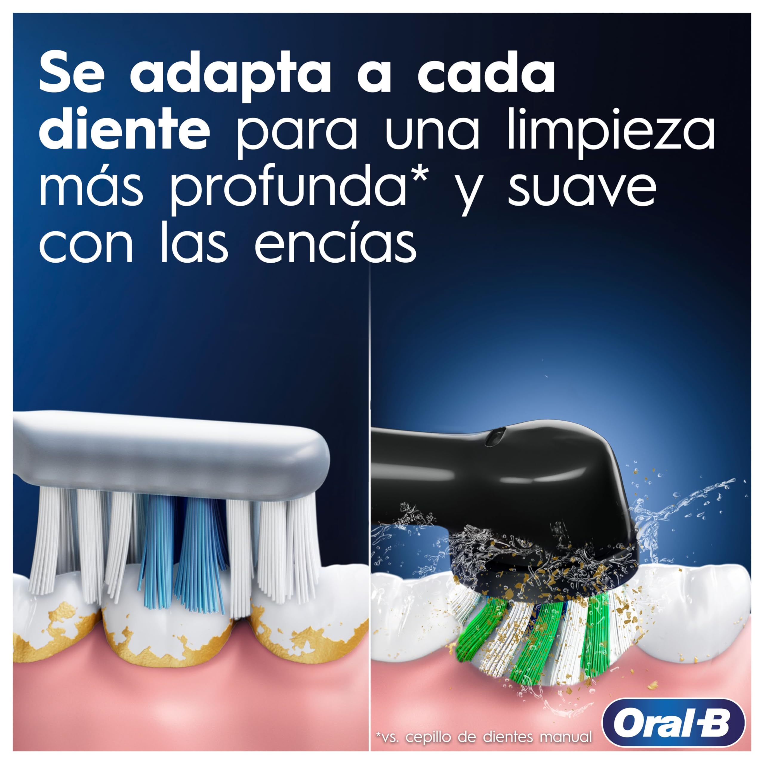 Oral-B Vitality PRO Cepillo de Dientes Eléctrico con Mango Recargable, 3 Modos de Limpieza, Temporizador y Batería de Larga Duración - Lila