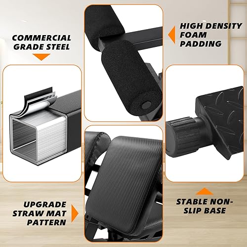 Miniatura 7 de OPPSDECOR Banco de pesas ajustable con rizo de predicador, estante para sentadillas, desarrollador de piernas y almacenamiento de peso, banco de