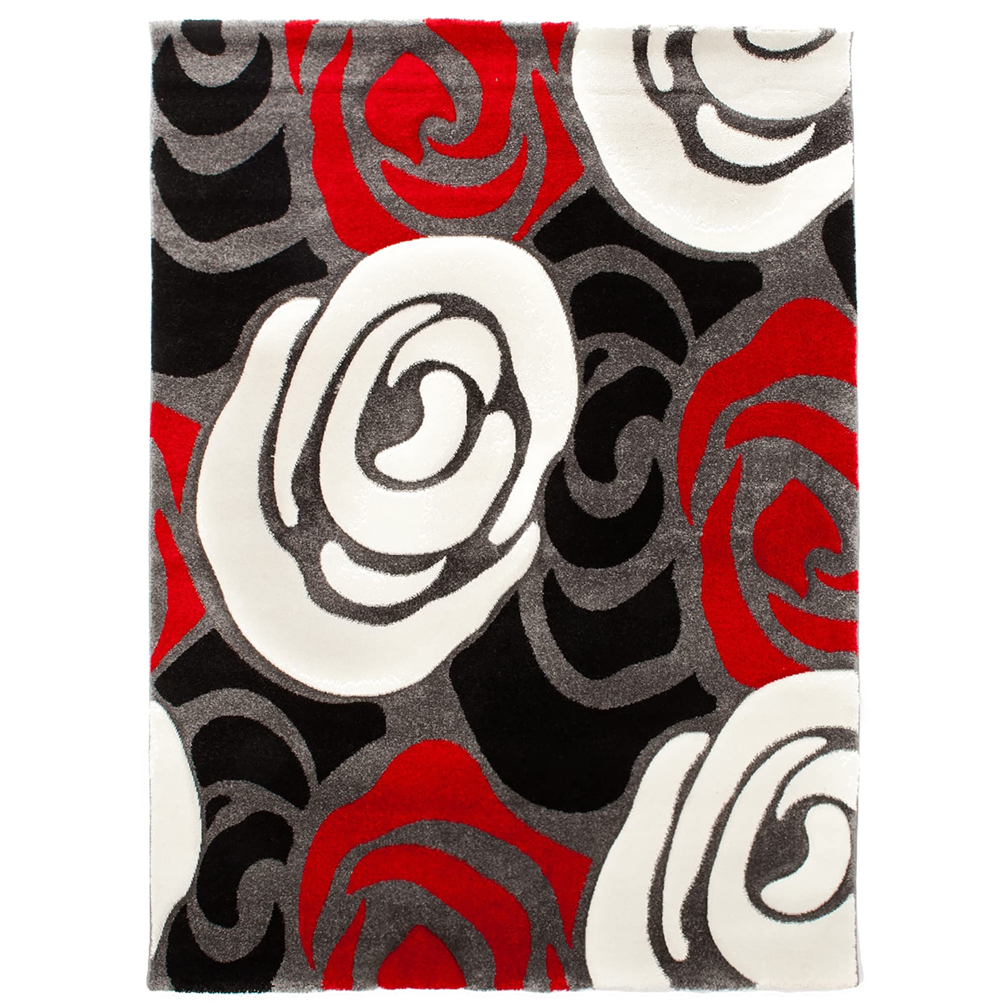 Oresteluchetta Alfombra Flores Rojas 140 x 190 cm