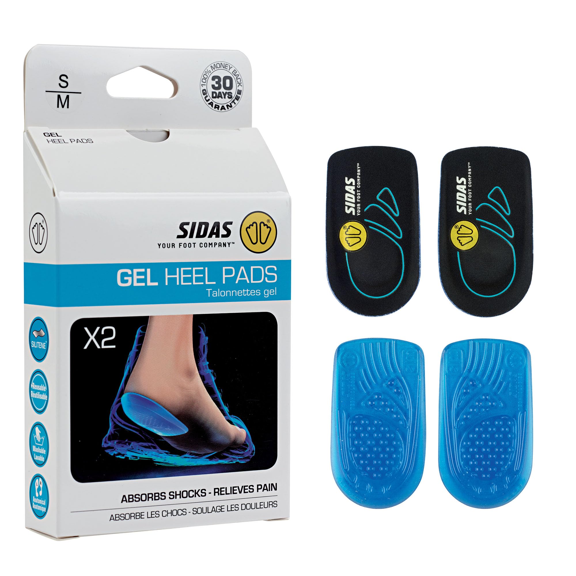 Sidas Heel Pad - Taloneras de gel, 2 unidades