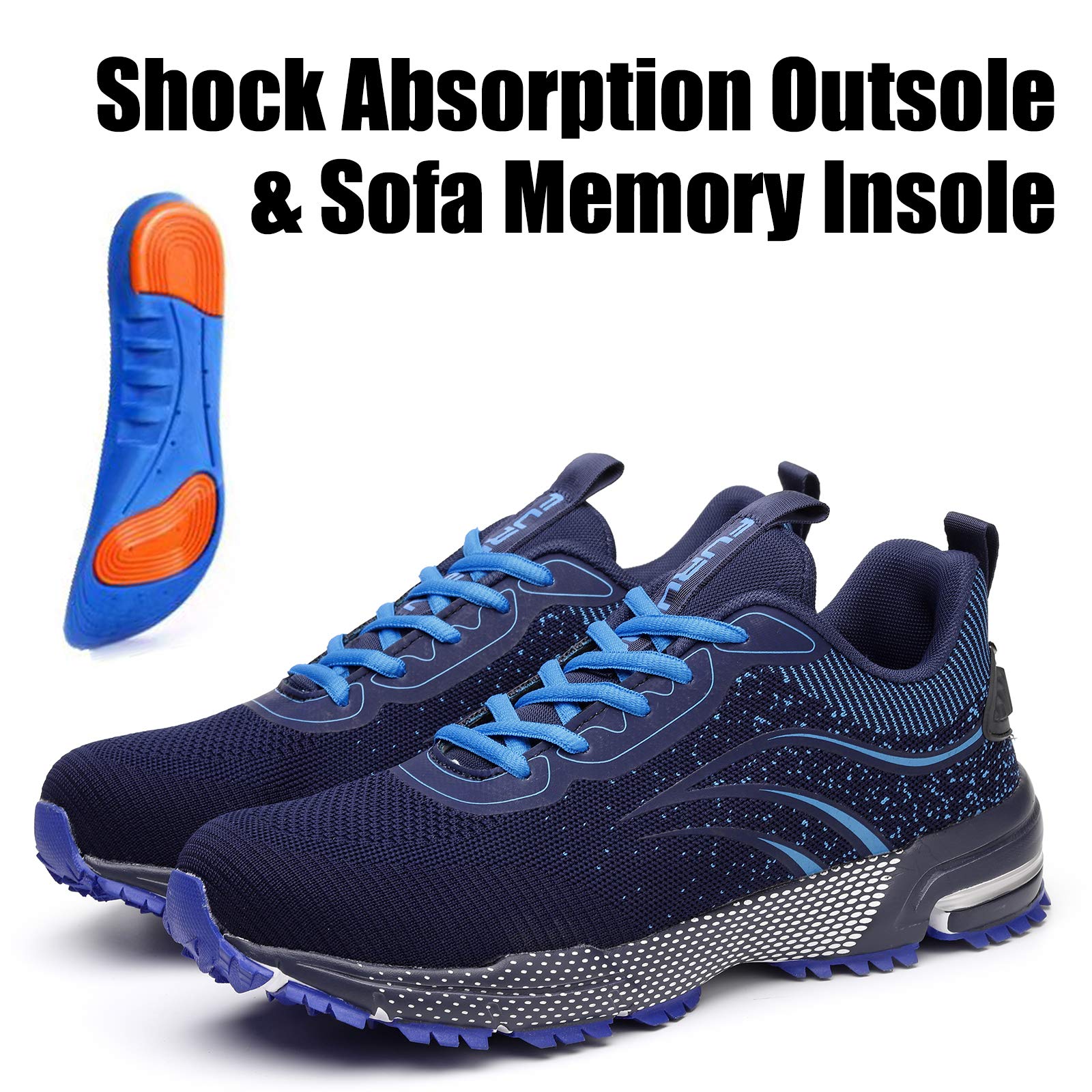 Furuian Scarpe Antinfortunistiche Uomo Donna Leggere Traspiranti Sneakers Scarpe da Lavoro con Punta in Acciaio Antiscivolo Sportive Sicurezza Scarpe