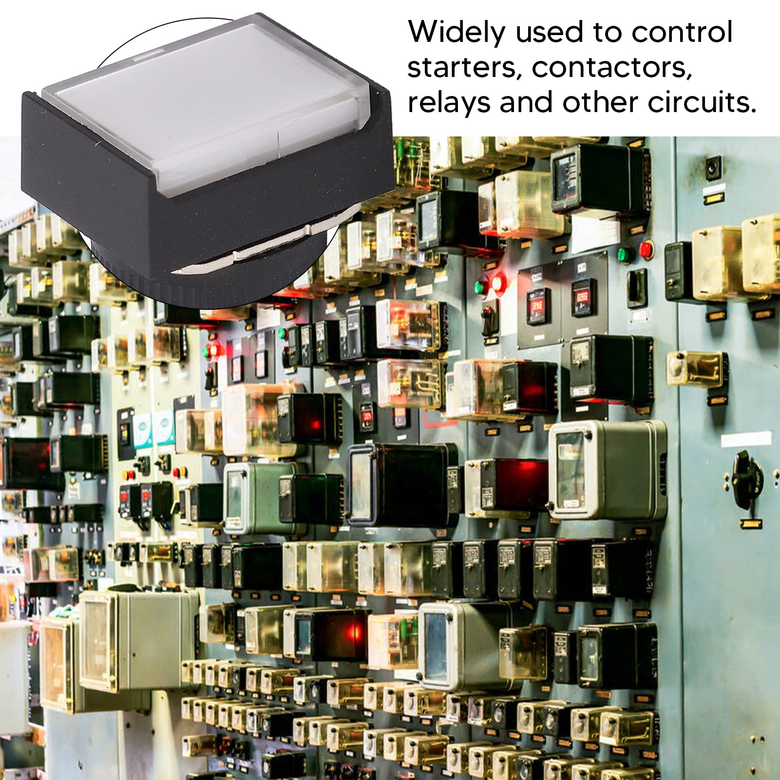 Pulsante Momentaneo, Interruttore Industriale Autobloccante Normalmente Aperto 5A, Interruttore a Pulsante di Controllo con Luce AC DC12V Per Interruttori Fai da Te Per Auto Industriali Per Barche