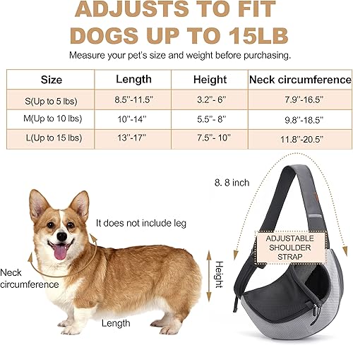 Miniatura 7 de FDJASGY Mochila transportadora para mascotas para perros pequeños, gatos, malla transpirable, mochila para cachorros de viaje manos libres con bolsa