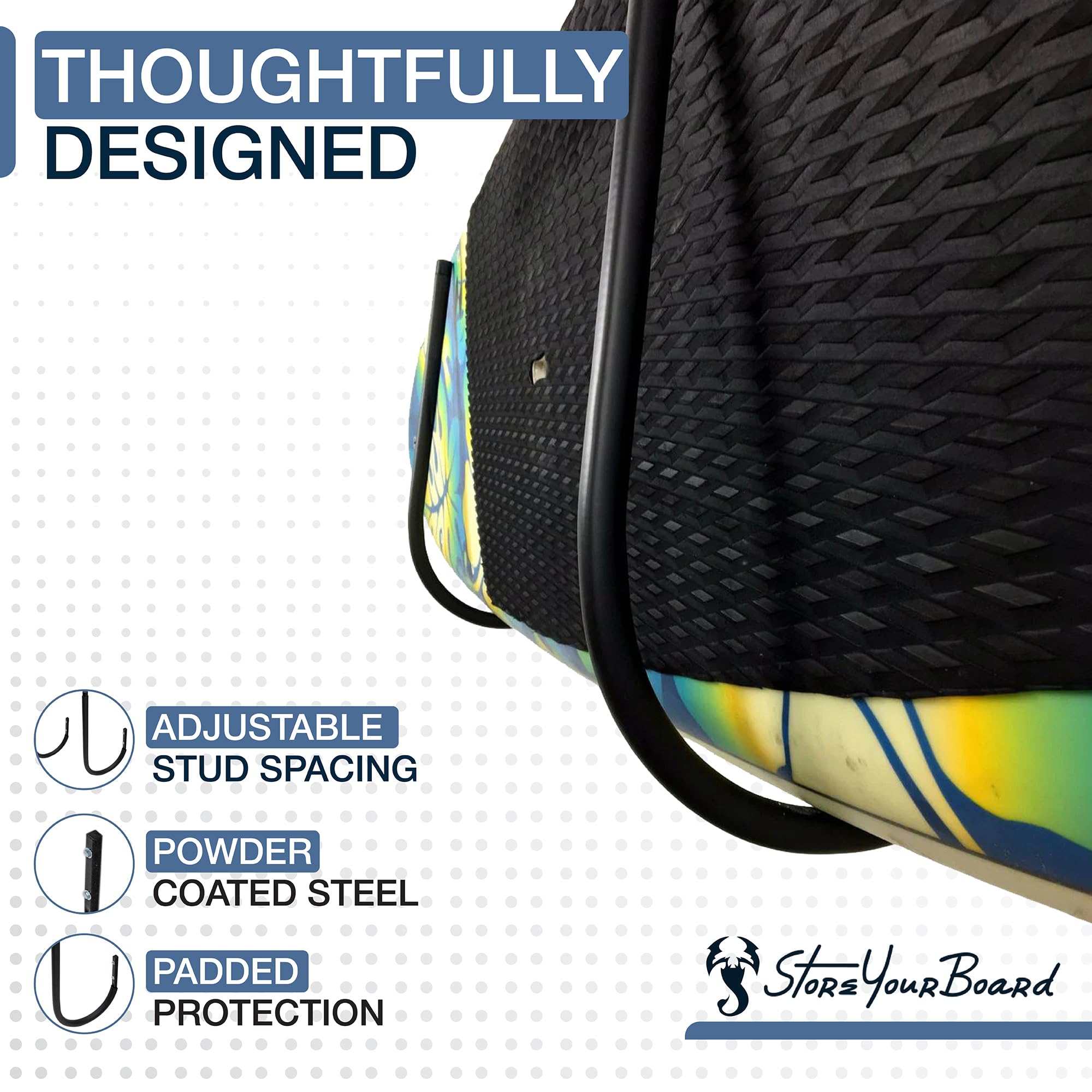 StoreYourBoard Sup- und Surfboard-Deckenlagergestell, Hi-Port-Deckenhalterung