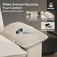 Vista 3 de HERA'S HOUSE Juego de sofás seccionales modulares de 3 piezas, juego de sofá de gran tamaño con sofás de dos plazas y sillón, cómodos sofás nube
