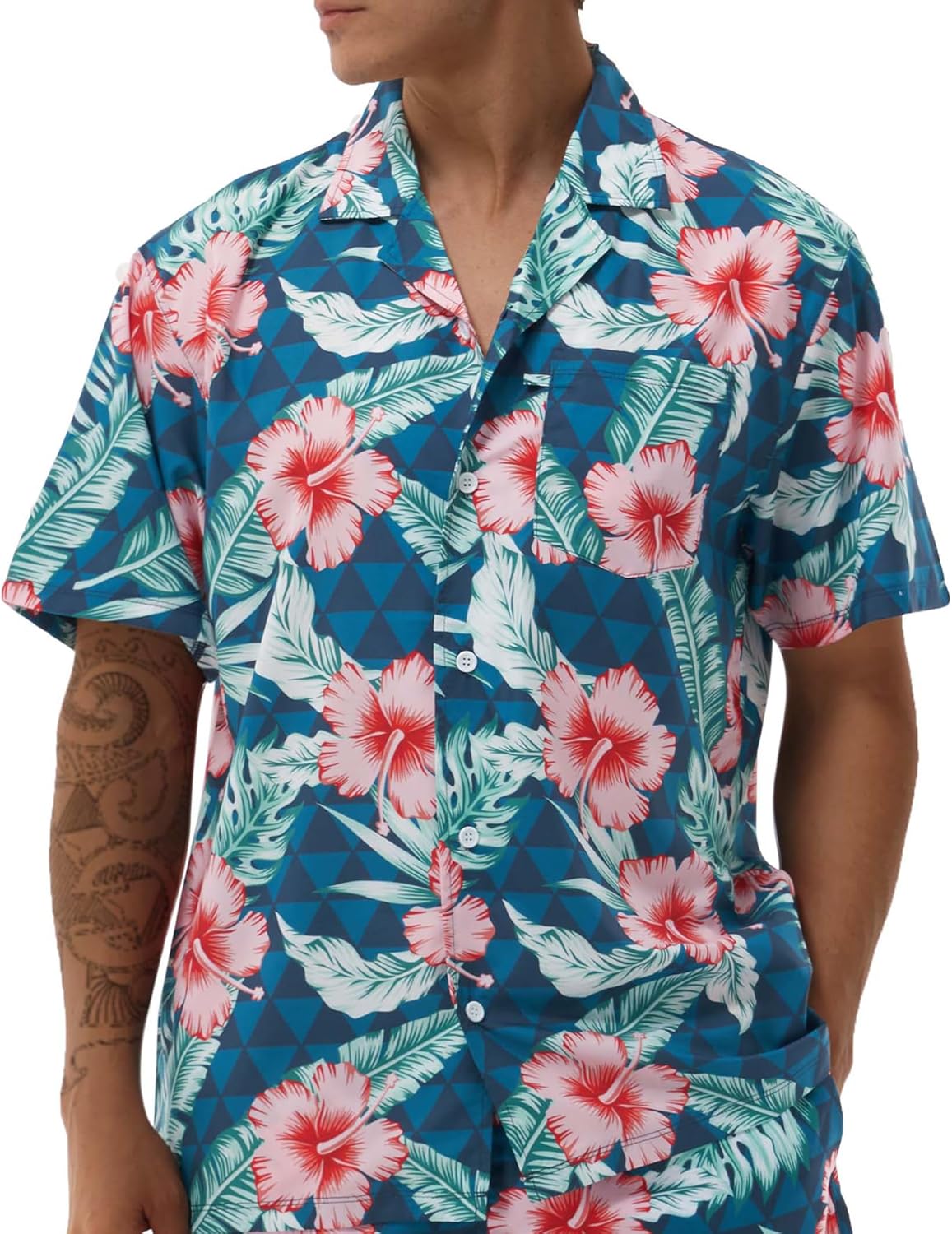 Hawaiian Shirts for Men Short Sleeve Casual Button Down Shirt Summer Beach Aloha Shirt Holiday Party Tropical Print - Image 8