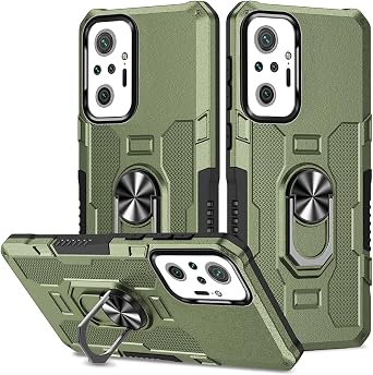 Case for Xiaomi Redmi Note 10 Pro Magnetic 360 Rotating Kickstand Phone Case Shockproof Anti-Fingerprint Protective Phone Cover for Xiaomi Redmi Note 10 Pro,Green