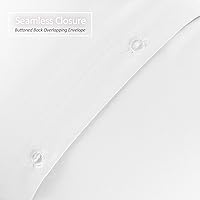 Vista 4 de Nestl Juego de 2 fundas de almohada suaves de microfibra de doble cepillado, fundas de almohada de cama prémium estilo hotel, con brida decorativa