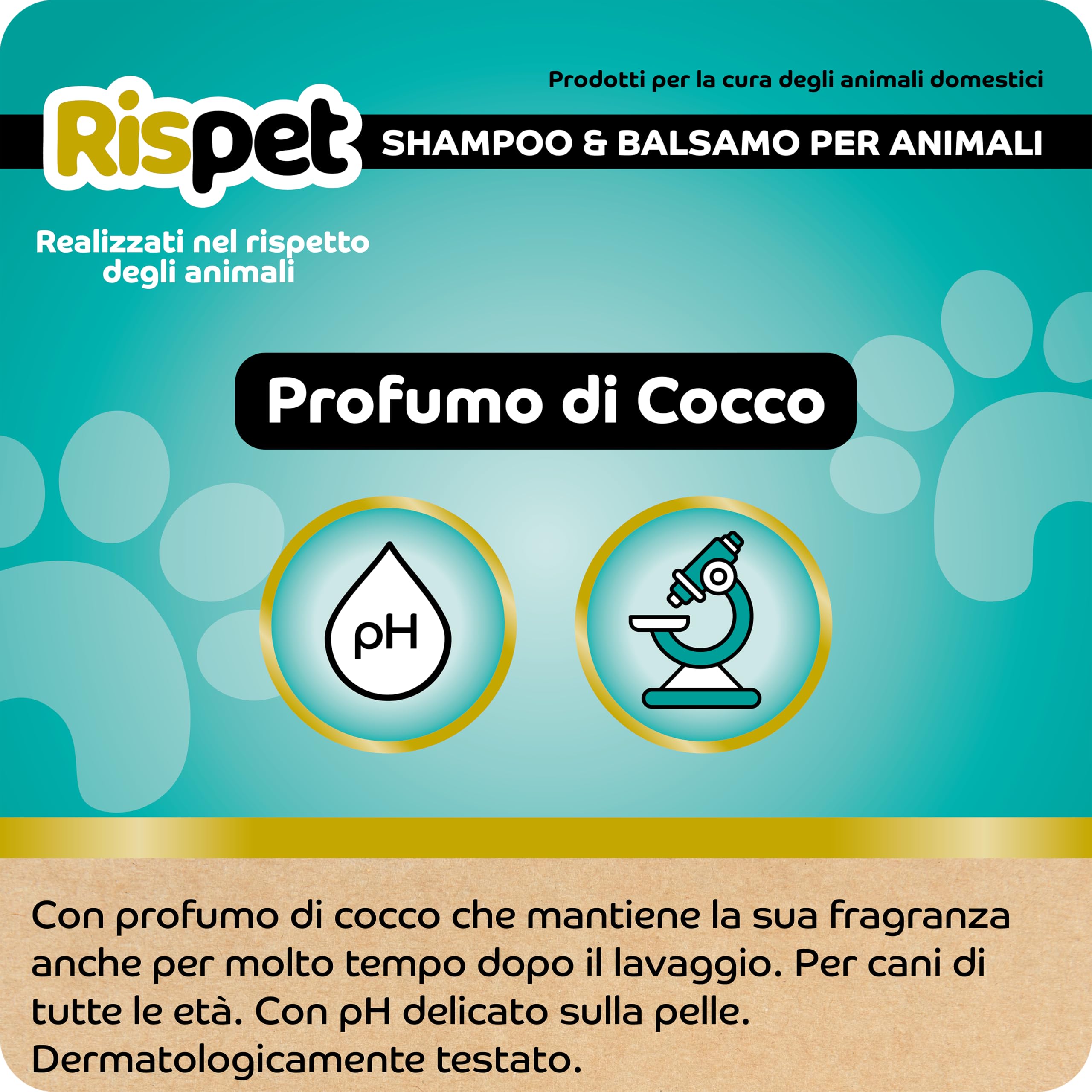 Shampoo e Balsamo Cocco e Cheratina, Detergente e Igienizzante per Cani e Animali a Pelo Lungo, Formula Delicata Senza Allergeni e pH Bilanciato, Profumazione al Cocco, 370ml