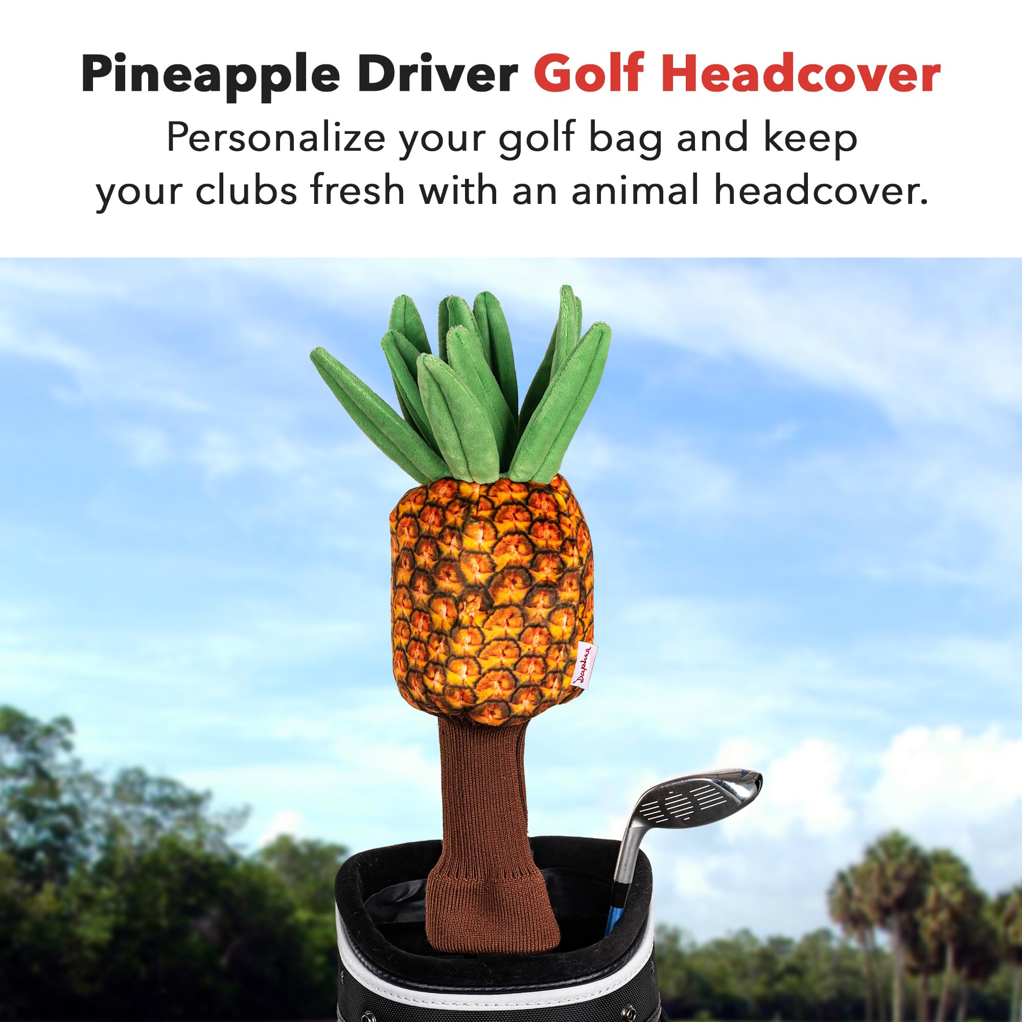 Daphne's Headcovers Pineapple Driver Headcover | Premium Driver Headcovers | Funny Golf Club Covers | Stylish Protection for Your Clubs | Men's Golf Gear | Driver Headcover for Men and Women