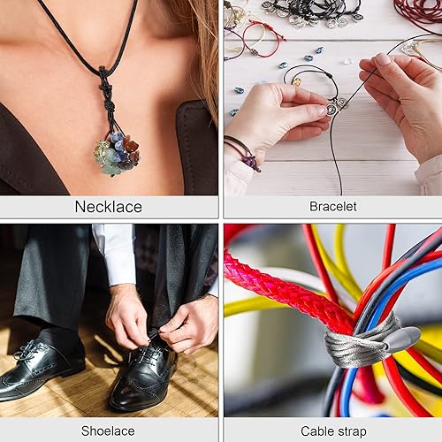 Miniatura 6 de 30 juegos de cables de repuesto para collar con cierres separables, cordón de collar para bricolaje, cordón de nailon y hebilla de plástico con