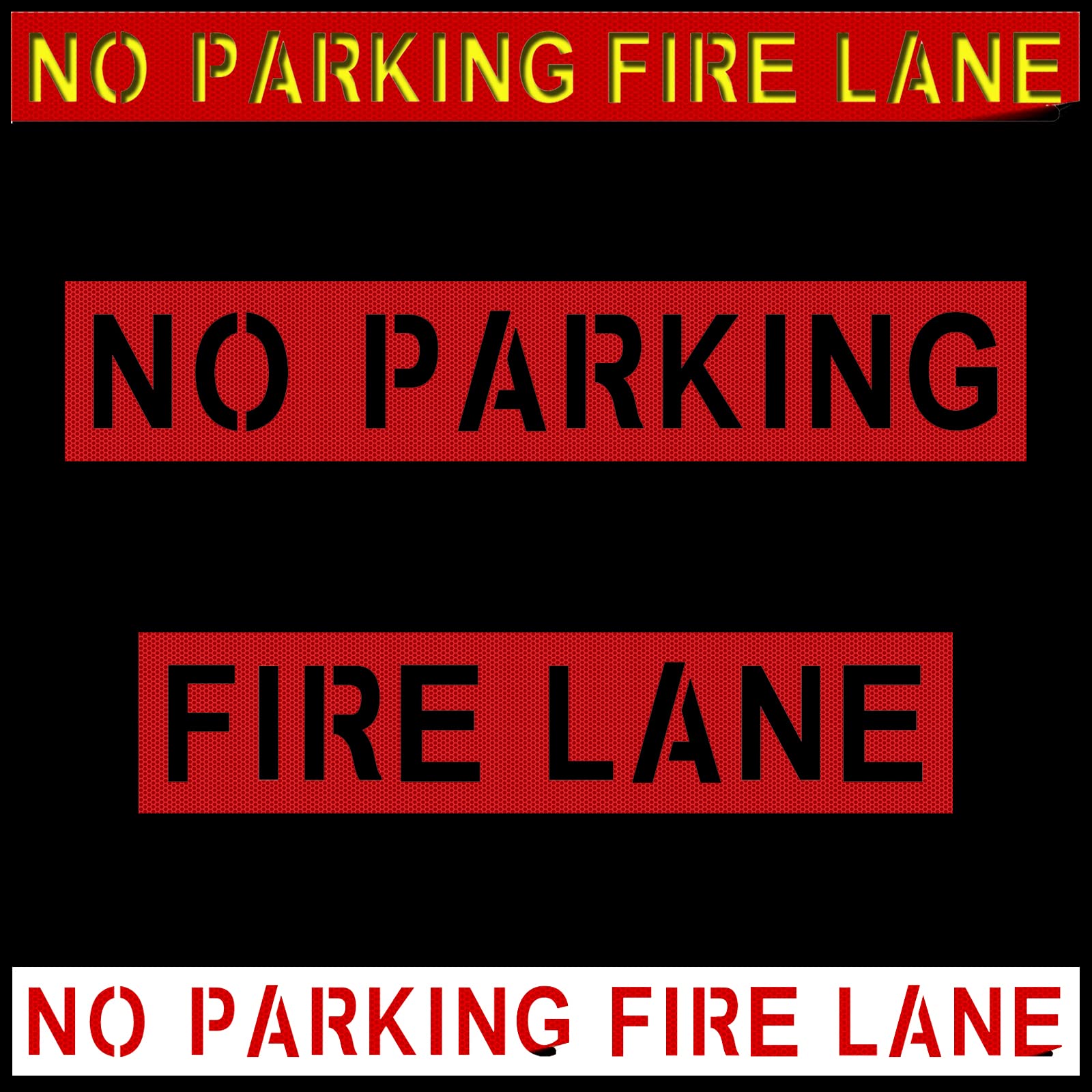 Buy 2 pcs 4" FIRE Lane No Parking Pavement Letter Stencil Vinyl No