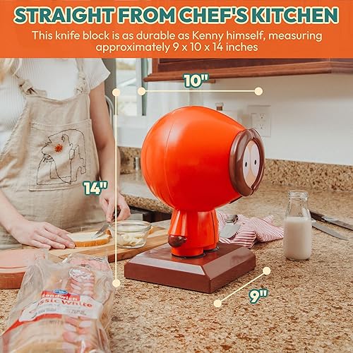 Miniatura 4 de South Park Kenny - Soporte para cuchillos de 10 ranuras  Organizador de almacenamiento de cocina independiente, exhibición de cubiertos que ahorra