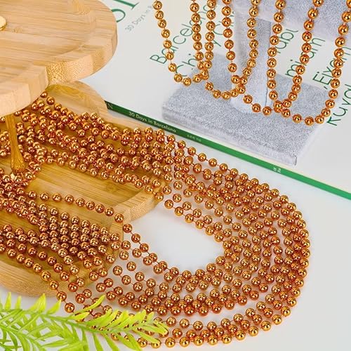 Miniatura 9 de 24 cuentas de Mardi Gras, collar de cuentas moradas, recuerdos de fiesta, collares de Halloween de 33 pulgadas para mujeres y hombres, eventos de