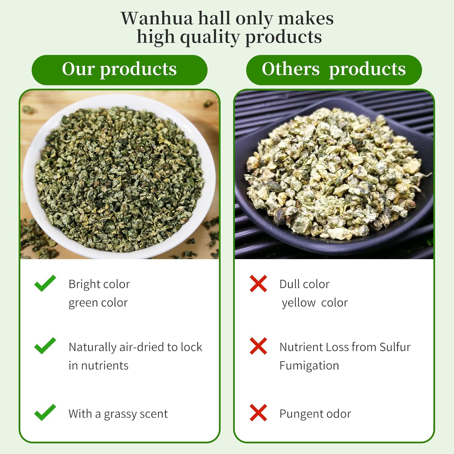 Wanhua Hall Lotus Leaf Tea Dried Lotus Tea Natural Lotus Leaves Loose Leaf Chinese Herbal Tea9.88oz/280g 荷叶 荷叶茶 - Image 5