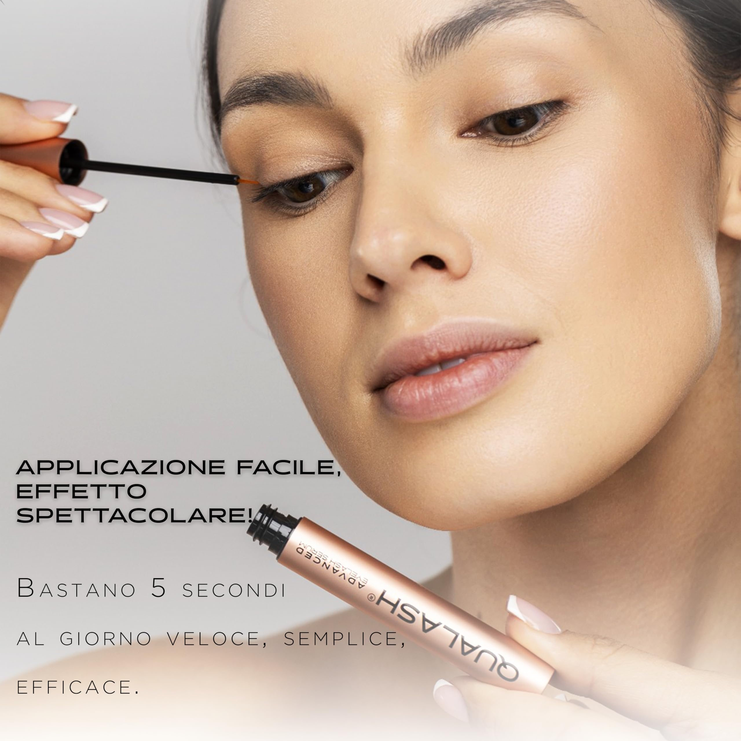 Siero Ciglia Allungante (3.5 ml) + Mascara Volumizzante e Allungante con Peptidi (10 ml), Exclusive Duo Per Ciglia più Lunghe e Folte