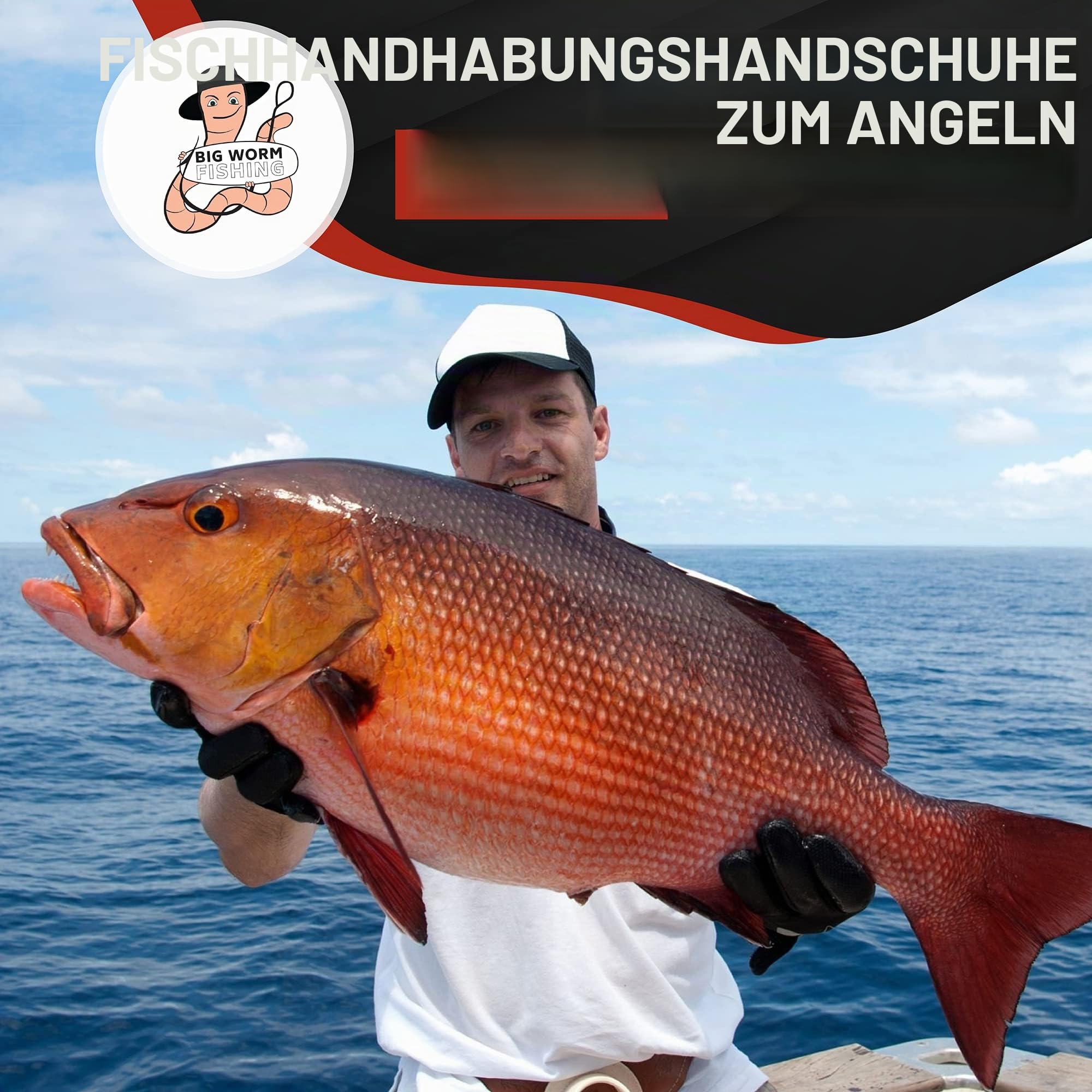 Angelhandschuhe Fischhandschuh zum Angeln strukturierter Griff für die Handfläche und Fischreinigung weiches Futter FischfiletHandschuhe Einheitsgröße passt den meisten L bis XL Angelhandschuhen
